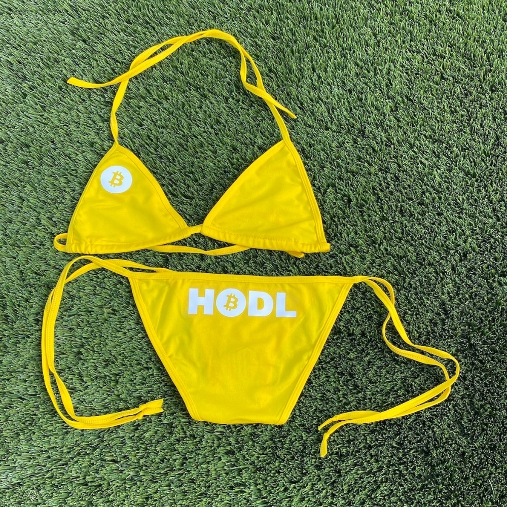 The Original Bitcoin HODL Bikini In Yellow